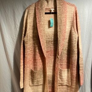 Pink ombré long sleeve cardigan
